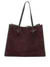 Gianni Chiarini Amarone Suede Leather Handbag In Brown
