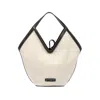 Gianni Chiarini Amphora Straw Shopper With Leather Profiles In Neutrals