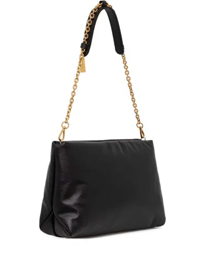 Gianni Chiarini Black Hammered Leather Bucket Bag