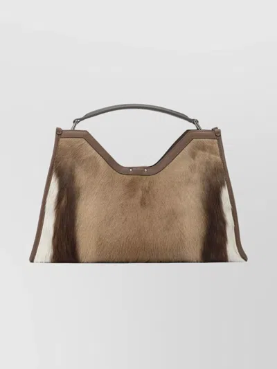 Gianni Chiarini Animal Print Shoulder Bag With Top Handle