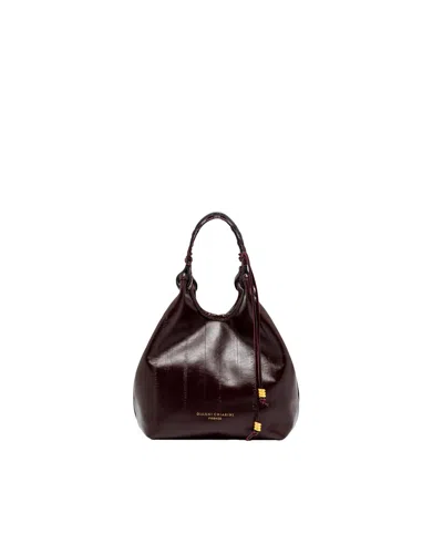Gianni Chiarini Antique Ruby Dua Leather Crossbody Bag In Burgundy