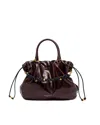 Gianni Chiarini Antique Ruby Morgana Eel Print Shoulder Bag In Red