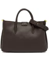 Gianni Chiarini Textured Leather Clutch Bag Top Handles In Brown
