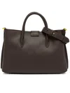 Gianni Chiarini Textured Leather Clutch Bag Top Handles In Brown