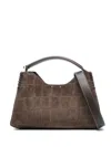 Gianni Chiarini Aurora Crocodile-print Tote Bag In Brown