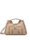 Gianni Chiarini Aurora Cut-out Suede Tote Bag In Brown