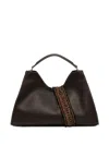 Gianni Chiarini Aurora Trapezoidal Leather Tote Bag In Brown