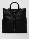 Gianni Chiarini Backpack Adjustable Straps Front Zip Pocket In Black