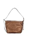 Gianni Chiarini Leather Zipped Shoulder Bag In Brown