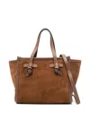 Gianni Chiarini Structured Brown Calfskin Shopper With Detachable Strap In Brown