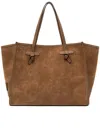 Gianni Chiarini Marcella Suede Tote Bag In Brown