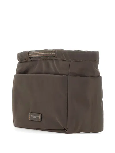Gianni Chiarini Bags In Bag Contrast-stitching Clutch Bag In Brown