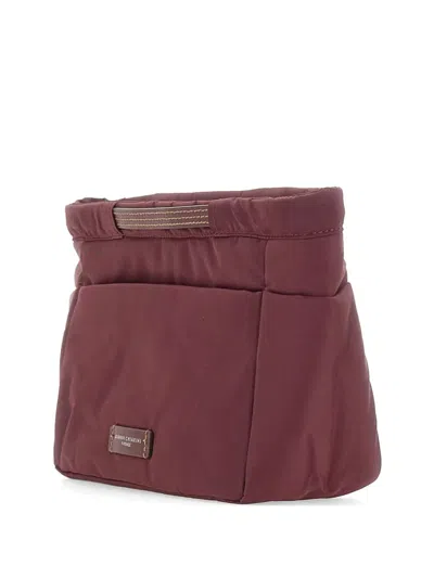 Gianni Chiarini Bags In Bag Contrast-stitching Clutch Bag In Brown
