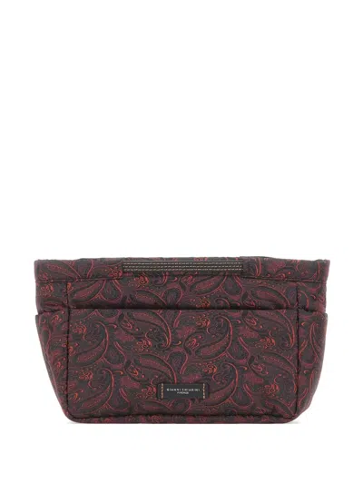 Gianni Chiarini Bags In Bag Paisley-print Clutch Bag In Purple
