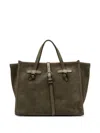 Gianni Chiarini Structured Shopper Bag With Buckle Strap Detail In Sand
