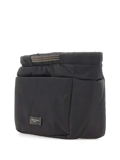 Gianni Chiarini Bagsinbag Leather-trim Clutch Bag In Black