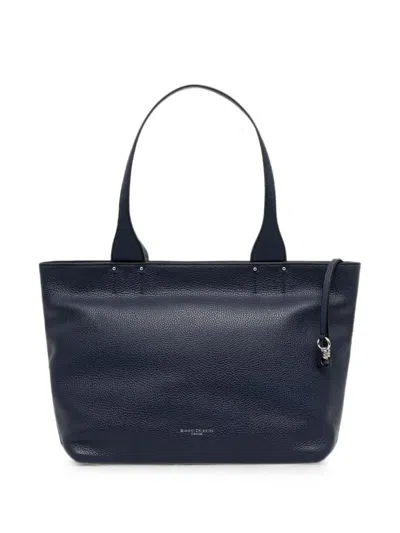 Gianni Chiarini Barbara Leather Tote Bag In Blue