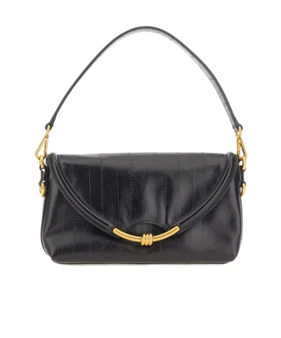 Gianni Chiarini Bea Striped-effect Shoulder Bag In Black