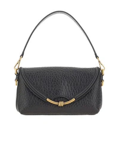 Gianni Chiarini Bea Grain-leather Shoulder Bag In Black