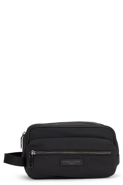 Gianni Chiarini Oslo Logo-patch Wash Bag In Black