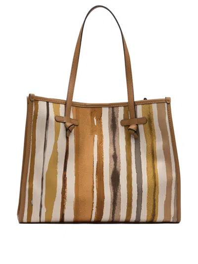 Gianni Chiarini Beige Cotton Marcella Shoulder Bag