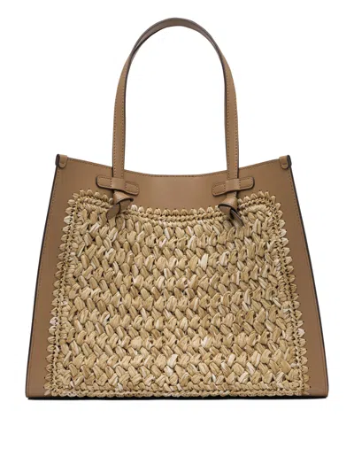 Gianni Chiarini Beige Leather Marcella Shoulder Bag
