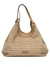 Gianni Chiarini Beige Raffia Bucket Bag In Neutral