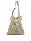 Gianni Chiarini Beige Suede Shoulder Bag In Neutral