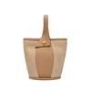 Gianni Chiarini Ester Bucket Bag In Nature Leather In Neutral