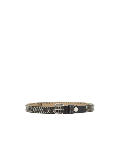 Gianni Chiarini Studded Leather Belt In Black