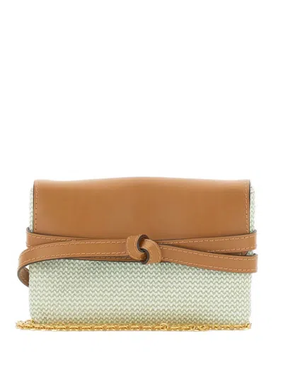 Gianni Chiarini Belty Knot-detail Clutch Bag In Brown
