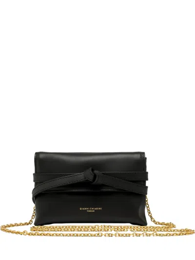 Gianni Chiarini Belty Knotted Shoulder Bag In Black