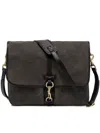 Gianni Chiarini Berlino Leather-trimmed Shoulder Bag In Black