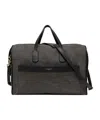 Gianni Chiarini Berlin Leather-trimmed Canvas Duffle Bag In Black