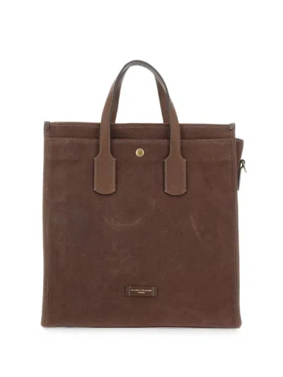 Gianni Chiarini Berlino Suede Tote Bag In Brown