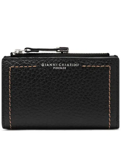 GIANNI CHIARINI GIANNI CHIARINI BLACK LEATHER WALLETS BUBBLE BILL