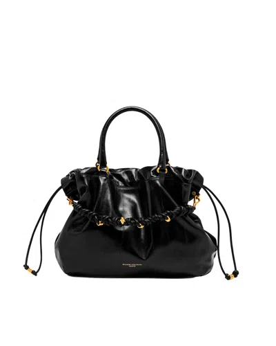 Gianni Chiarini Black Morgana Leather Shoulder Bag