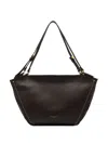 Gianni Chiarini Leather Texture Shoulder Bag With Gold Hardware In Brown