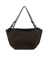 Gianni Chiarini Suede Leather Shoulder Bag In Brown