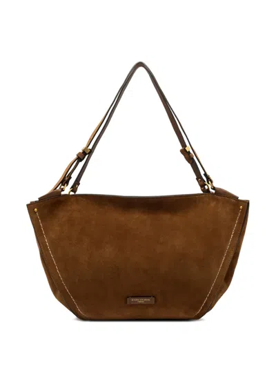 Gianni Chiarini Bloom Suede Tote Bag In Brown
