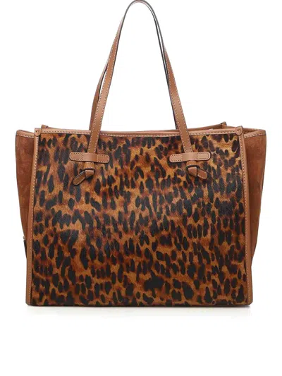 Gianni Chiarini Marcella Printed Leather Tote Bag In Animal Print