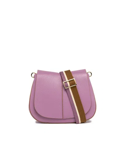 GIANNI CHIARINI BORSA HELENA ROUND ARGYLE PURPLE