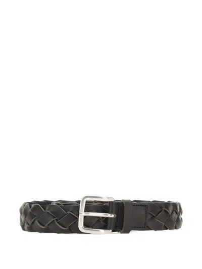 Gianni Chiarini Braided Leather Belt In Black