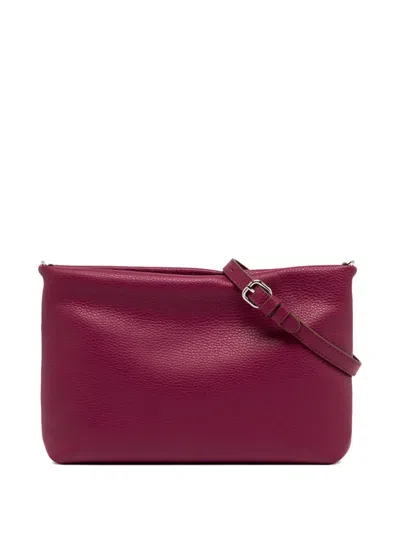Gianni Chiarini Brenda Buckle Clutch Bag In Purple