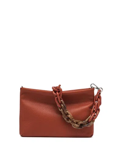 Gianni Chiarini Brenda Clutch Bag In Textured Leather In Black
