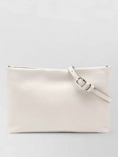 Gianni Chiarini Brenda Clutch Bag Textured Finish Straps In White