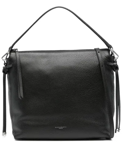 Gianni Chiarini Brina Leather Shoulder Bag In Black