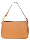 Gianni Chiarini Caramel Calf Leather Shoulder Bag In Brown