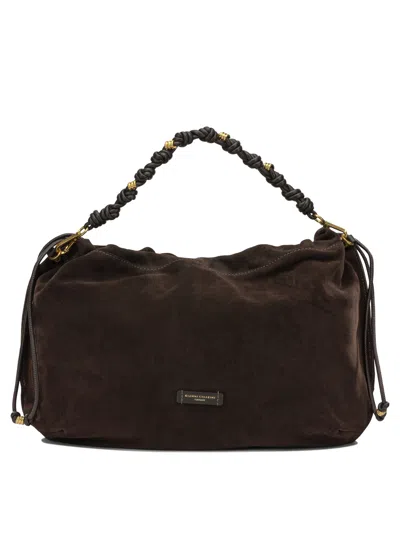 Gianni Chiarini Brown Cow Leather Polyester Polyurethane Cotton Shoulder Bags