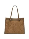 Gianni Chiarini Rectangular Suede Shoulder Bag Double Handles In Brown